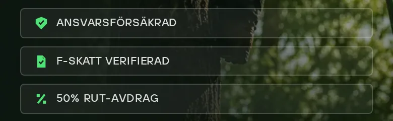 Exempel på förtroende från Trädfällning STHLM