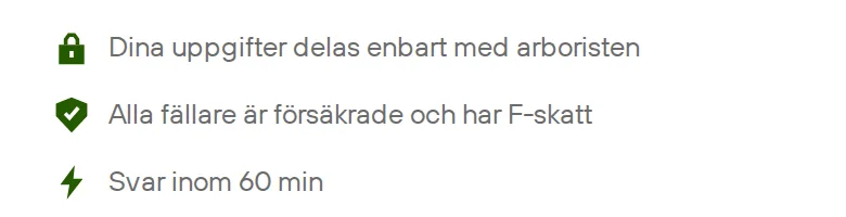 Exempel på trygghet från Trädfällning STHLM